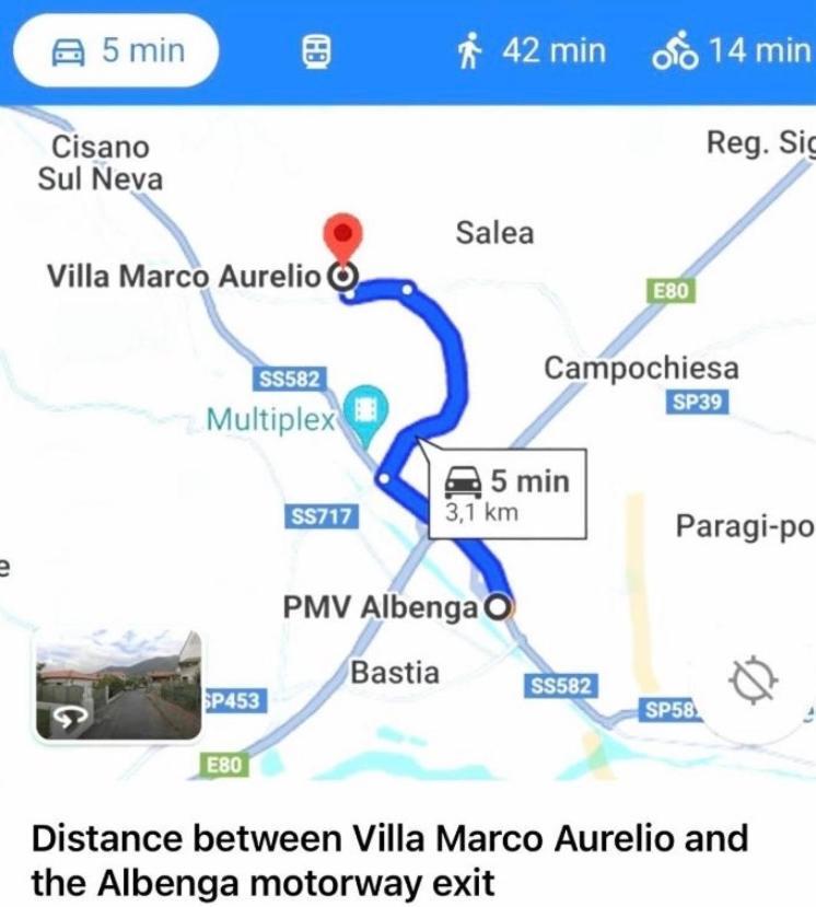 Villa Marco Aurelio Cisano sul Neva Eksteriør billede